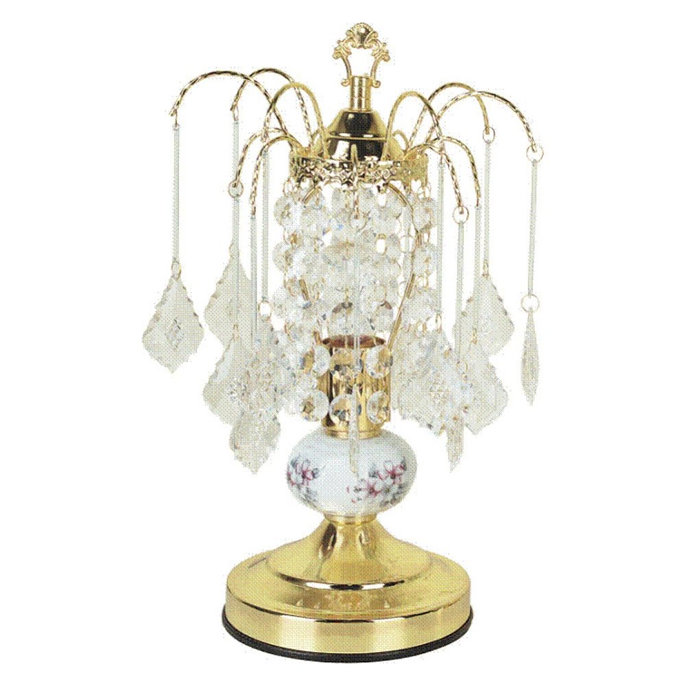 Orc Furniture Antique Inspired Ceramic Touch Accent Lamp - Gold, Perfect for Living Room, Bedroom, or Office Decor