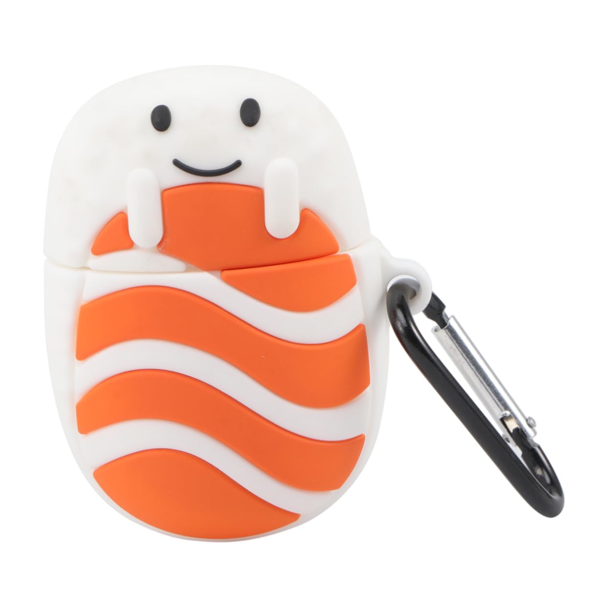 Salmon Sushi Shaped Silicone Earphone Covers - Anti-Slip, Dustproof Protection for Wireless Earbuds Cases (2-Pack) - Cute Accessories for AirPods, Galaxy Buds & More