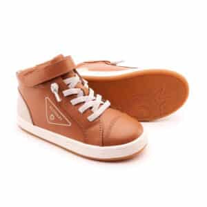 Old Soles Boys' 1000 Brigade High Top Sneakers - Tan/Gray - Comfortable Casual Shoes for Kids | Perfect for School, Play & Everyday Wear