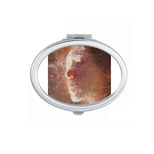 DIYthinker Apres Un Reve XJJ Oil Painting Mirror - Portable Foldable Double-Sided Hand Mirror for Makeup, Travel & Vanity (Artistic Floral Design) - Perfect for Home, Salon, and On-the-Go Touchups