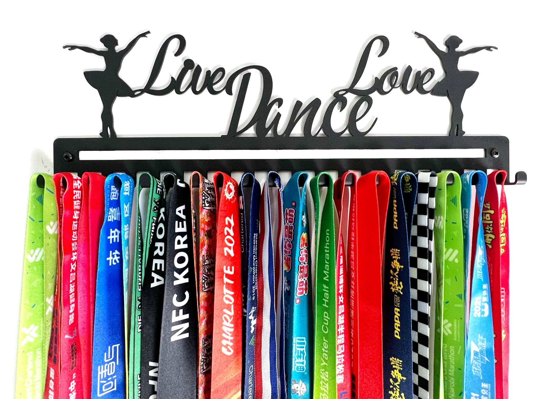 Gymnastics Medal Hanger Display - Cheerleading & Dance Award Holder with Ribbon Rack - Perfect Dance Gifts for Kids - Ideal for Competition Trophies, Sports Awards & Bedroom Decor