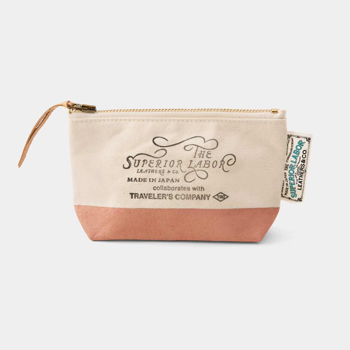 TRAVELER'S COMPANY x The Superior Labor Engineer Pouch - Small Size Sakura Cherry Blossom Design | Compact Travel Organizer for Pens, Tools & Essentials | Perfect for Work, School & Daily Carry