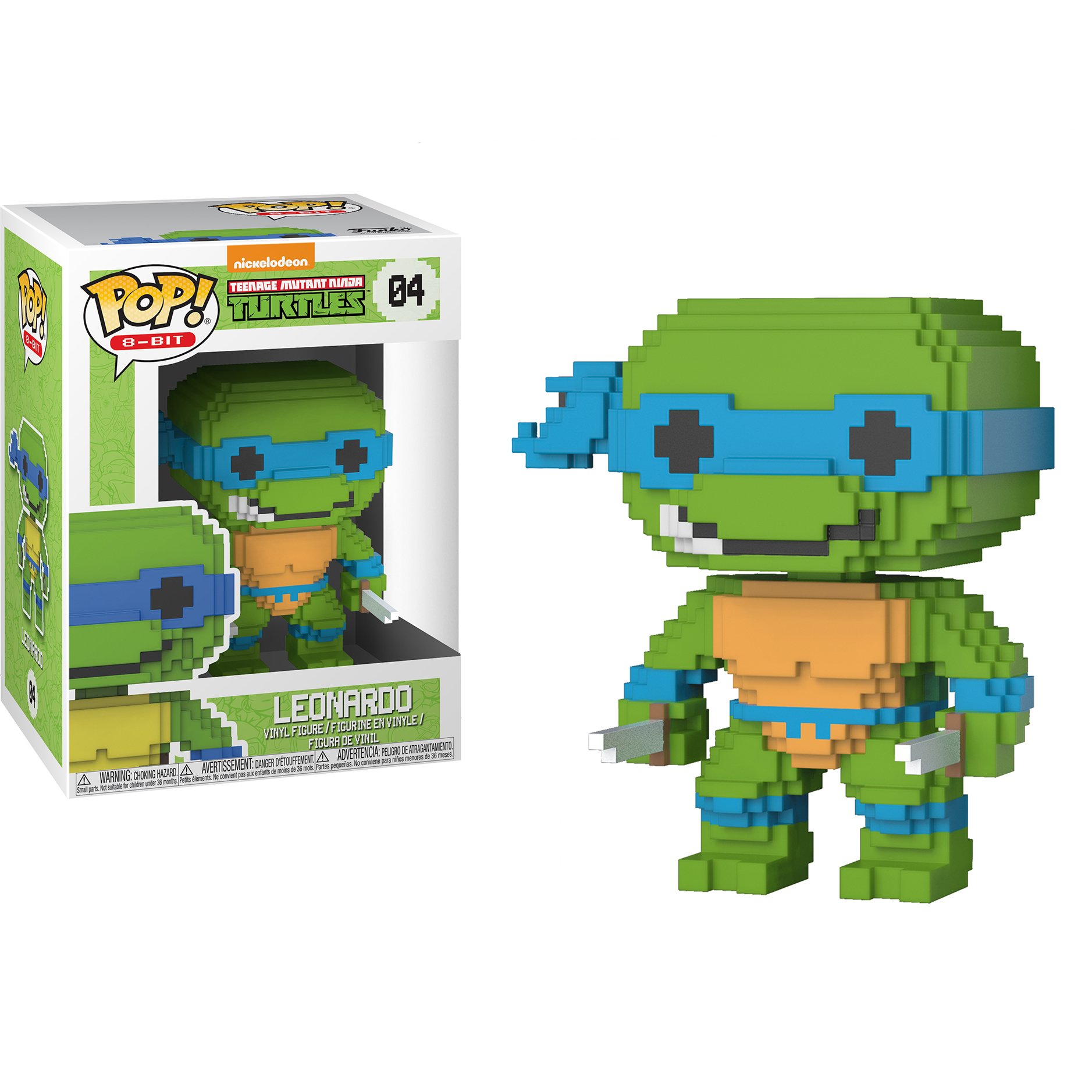 Funko POP! Leonardo - Teenage Mutant Ninja Turtles 8-Bit Vinyl Figure with Protective Case | Collectible Action Figure for TMNT Fans | Perfect for Display, Gifts, and Comic Conventions