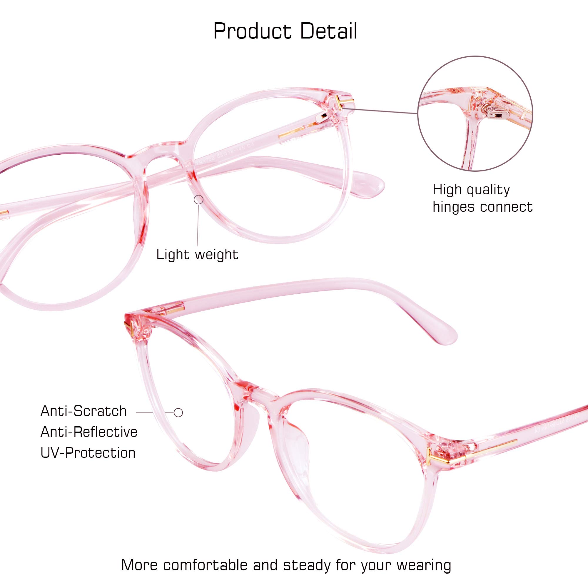 Blue Light Blocking Glasses for Women & Men - Anti Glare Computer & TV Glasses for Work & Gaming