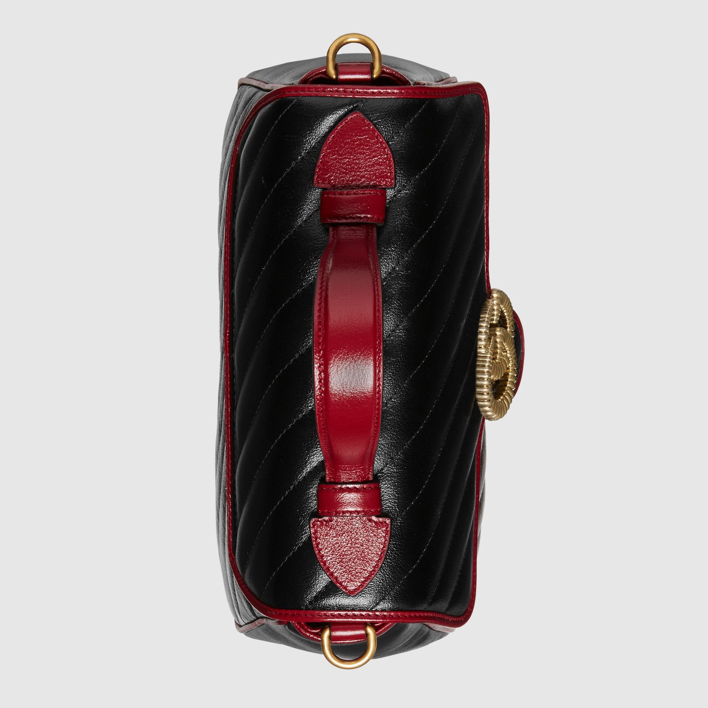 Gucci GG Marmont Small Top Handle Bag Black Cherise Matelassé Leather Shoulder Bag - Perfect for Work, Date Night & Everyday Luxury Fashion Accessory