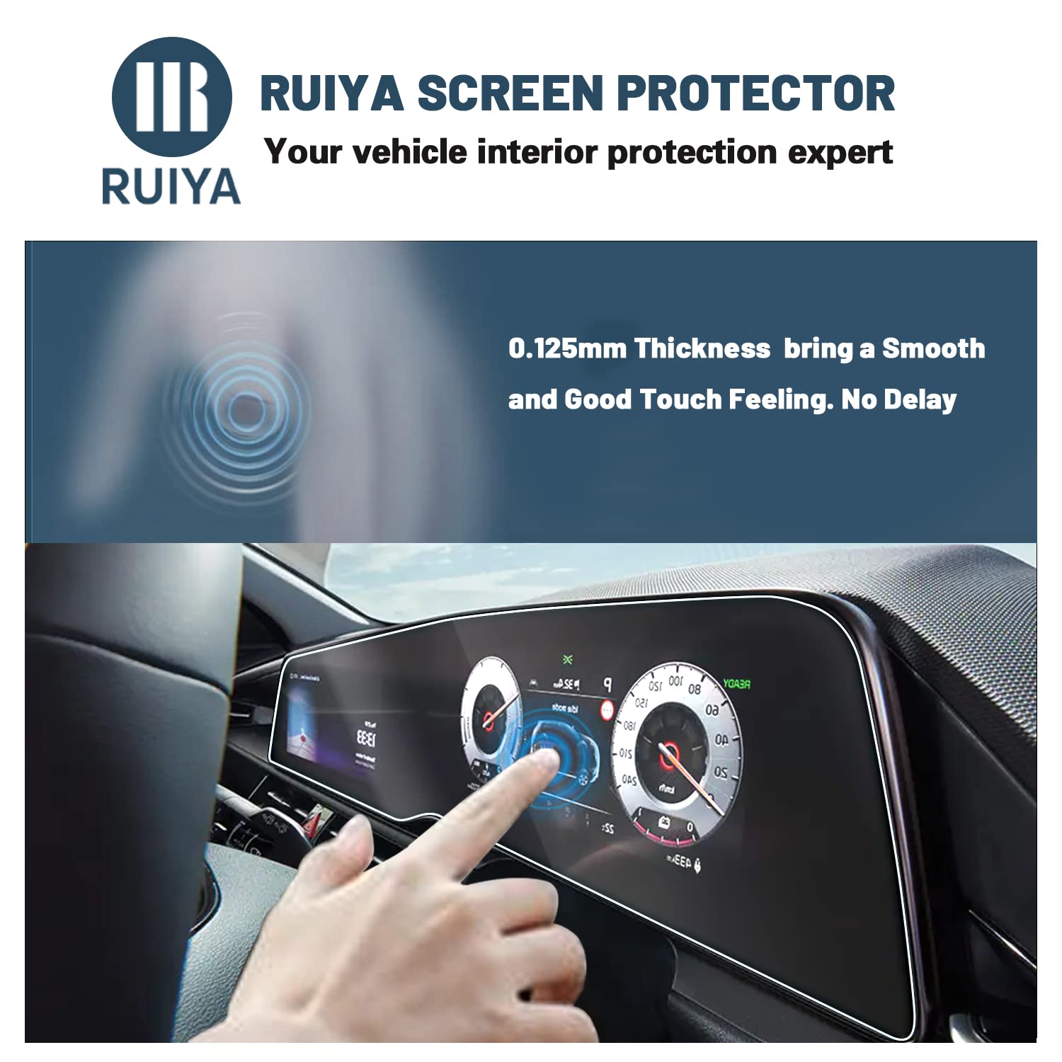 RUIYA Compatible with Kia Niro EV Hybrid 2022 2023 2024 Navigation Screen Protector | Nano Material GPS Touchscreen Protector | Anti-Scratch & Anti-Fingerprint | Perfect for Kia Niro & Sorento Accessories | Ideal for Daily Driving & Road Trips