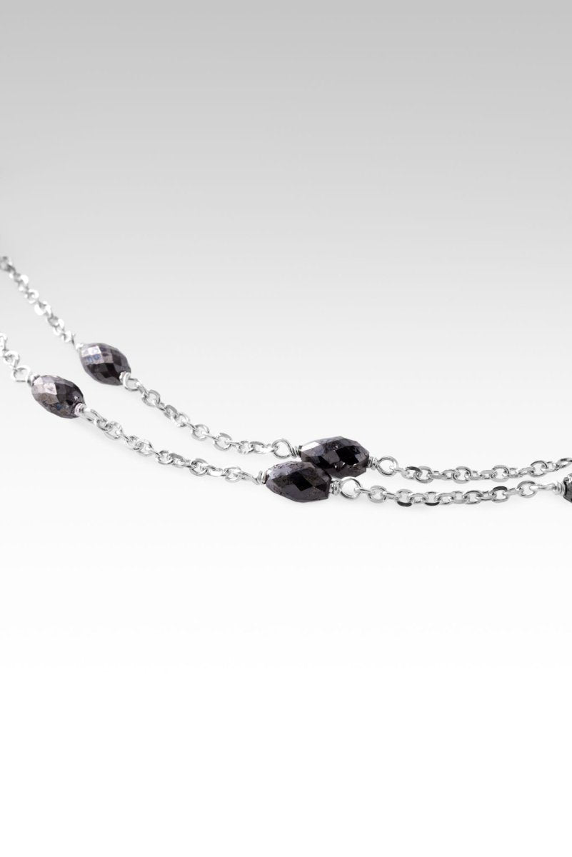 18K White Gold & Black Diamond 