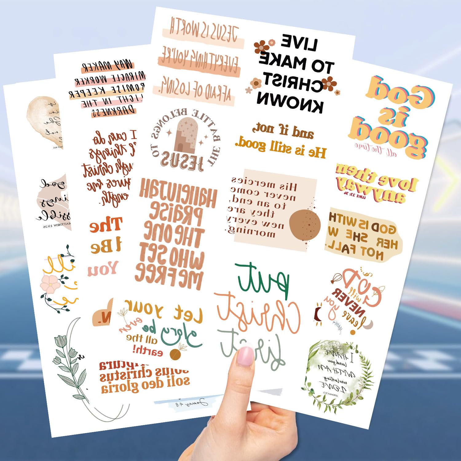 70+ Inspirational Bible Verse Temporary Tattoos for Adults - Christian Religious Tattoo Stickers for Men & Women - Perfect for Church Events, Bible Study & Faith Expressions