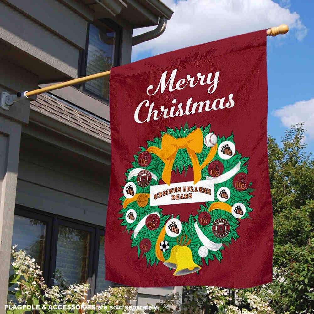 Ursinus Bears Happy Holidays Christmas Banner Flag - Perfect for Home Decor, Party Supplies & Festive Celebrations