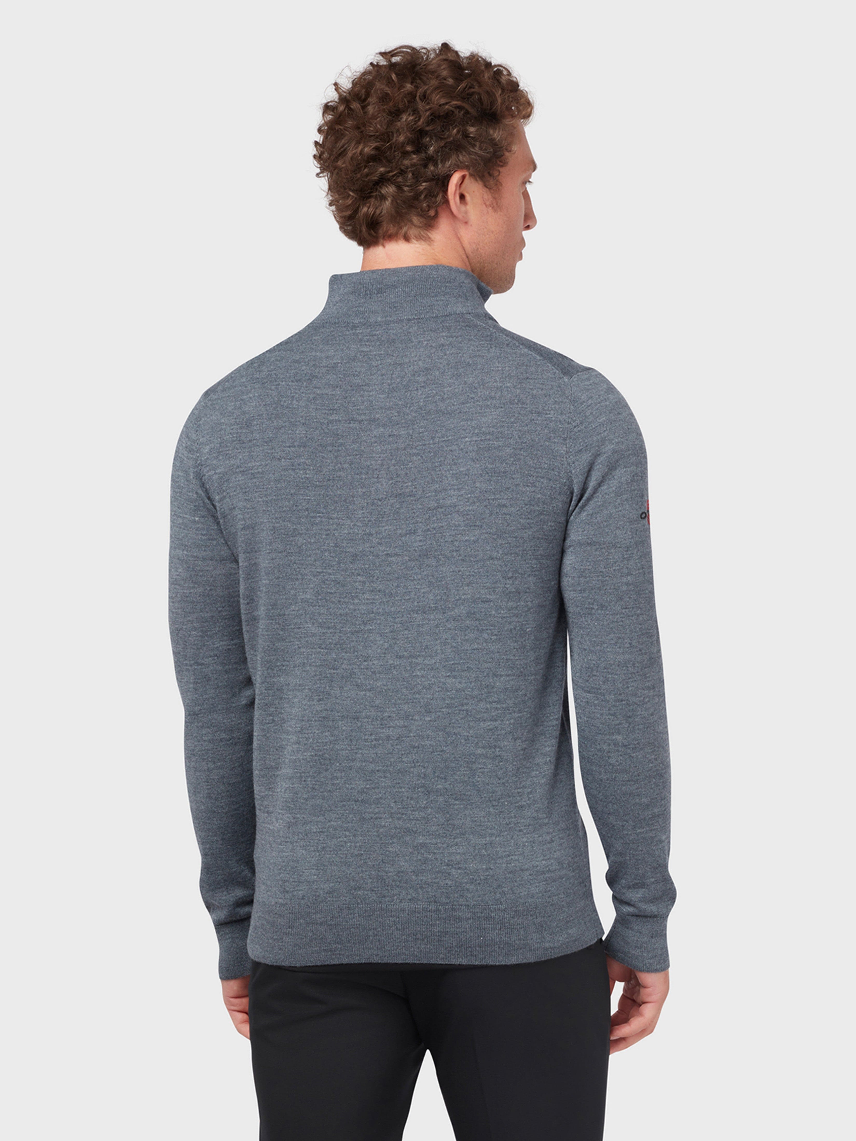 Premium Quarter Zip Merino Wool Blend Sweater for Men - Lightweight & Breathable for Outdoor Hiking, Golf & Casual Wear