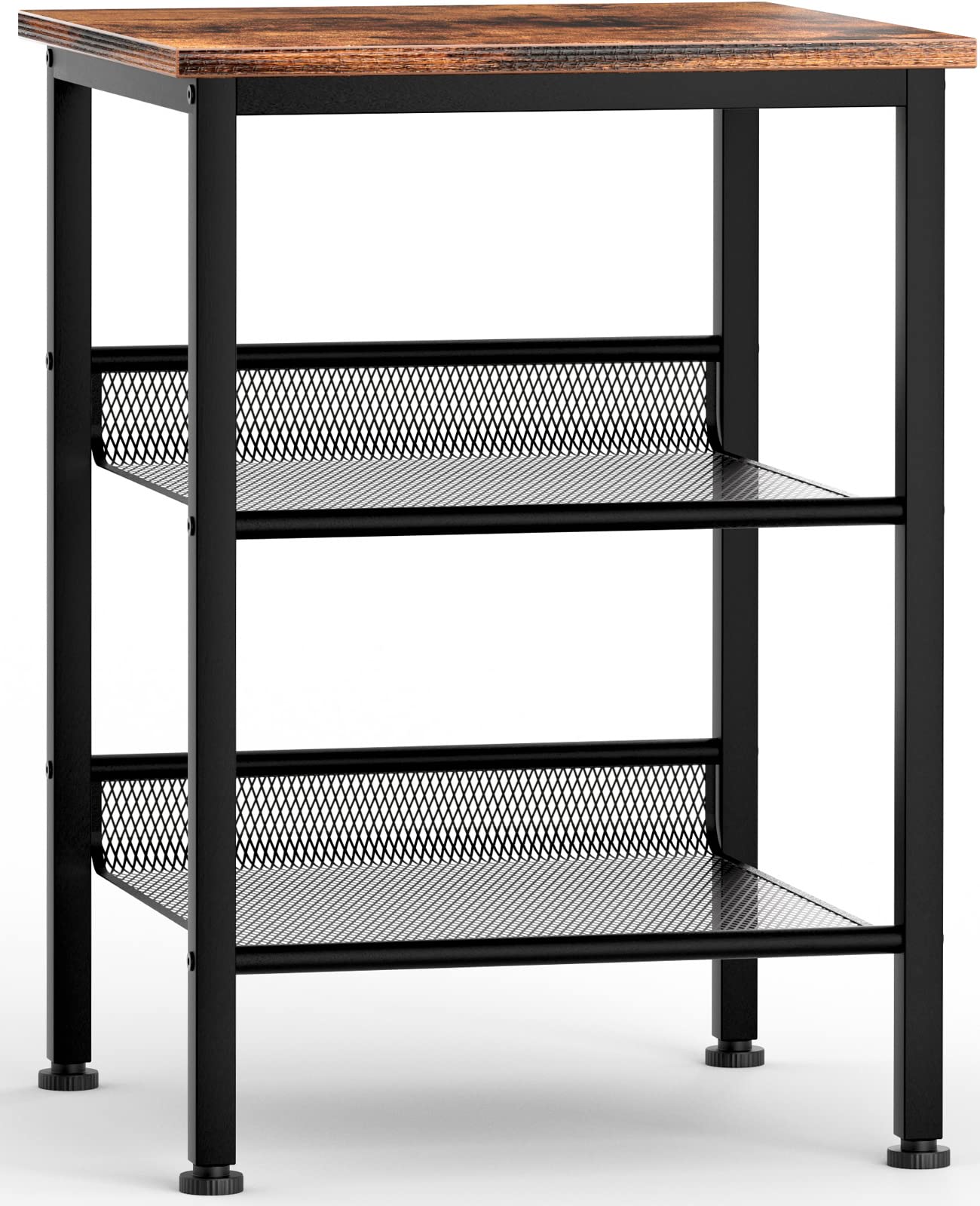 EKNITEY 3-Tier Printer Stand with Storage - Industrial Printer Shelf & Side Table for Home and Office | Perfect for Organizing Printers, Supplies & Office Essentials
