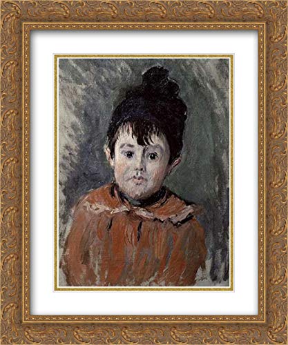 Claude Monet 15x17 Gold Ornate Framed Museum Art Print - Michel Monet in Pompom Hat 1880 | Vintage Home Decor, Office Wall Art, French Impressionist Gift
