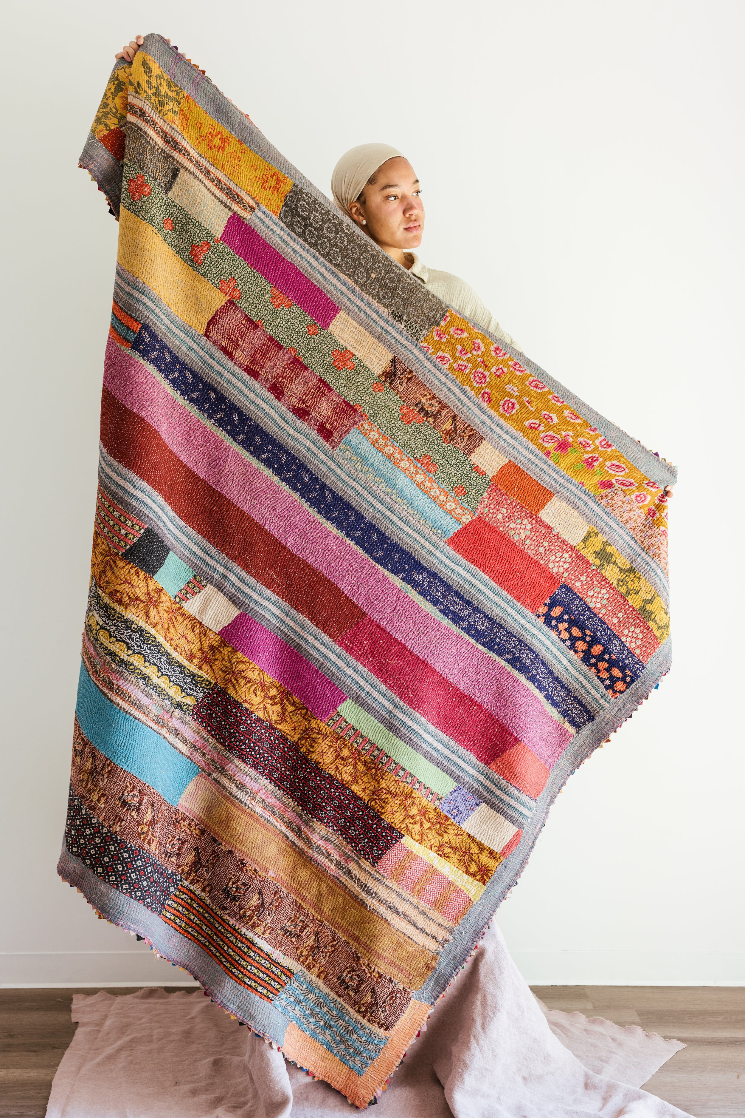 Aloka + BS Quilt #79 - Premium Cotton Bedspread for Cozy Home Decor | Perfect for Bedroom, Living Room & Guest Room Comfort