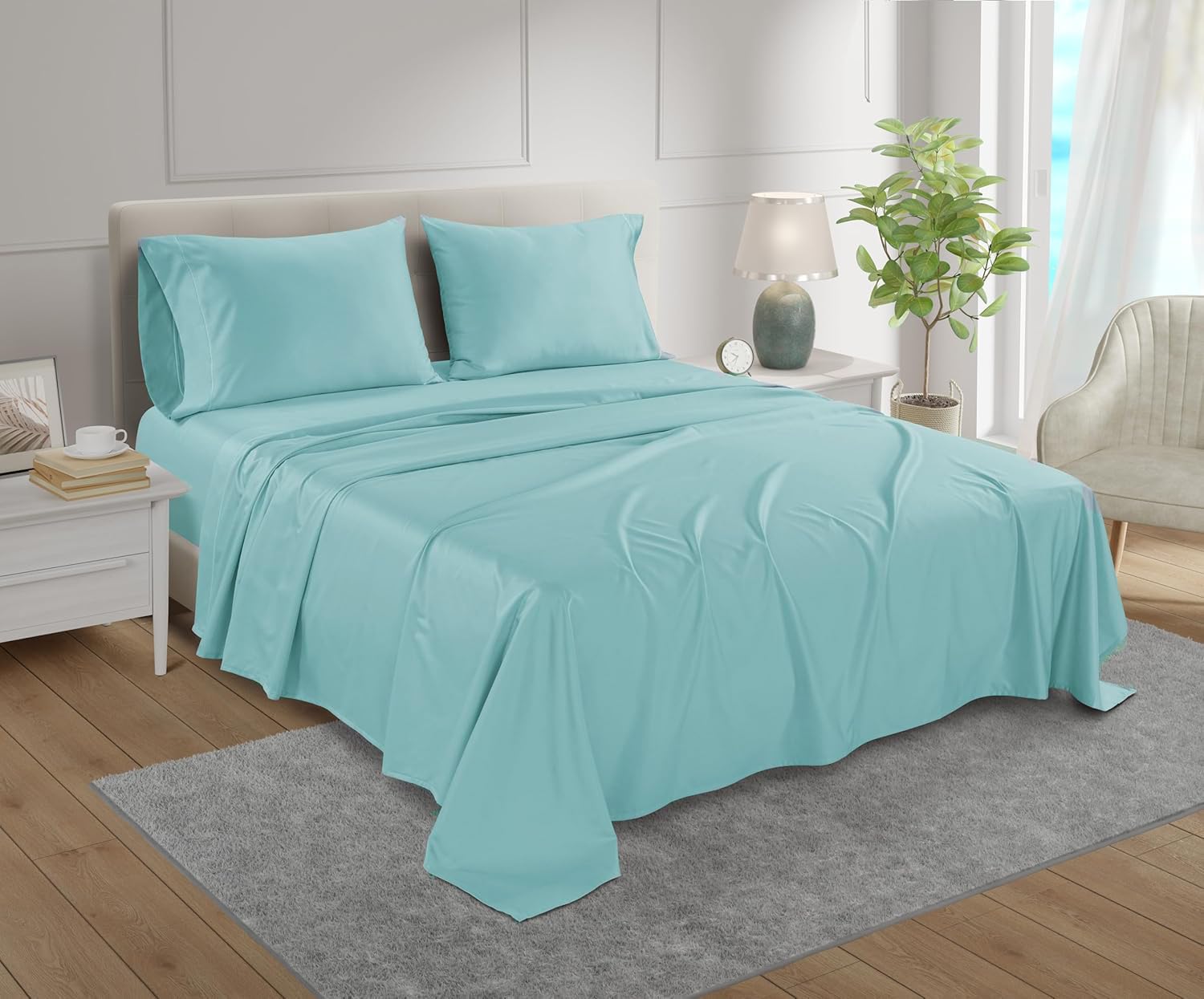 Luxury 500 Thread Count 100% Egyptian Cotton 4-Piece Sheet Set - RV Short Queen (60