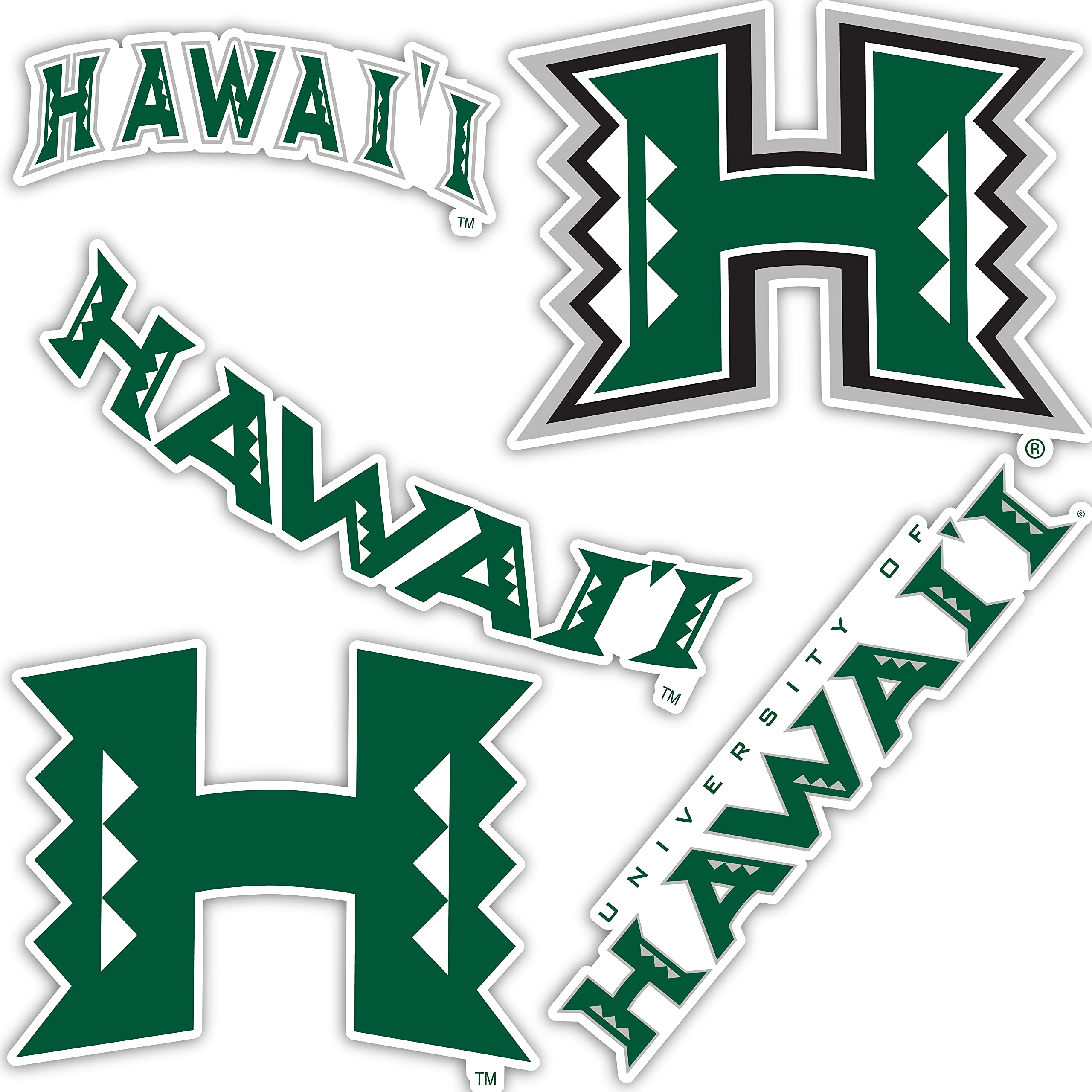 University of Hawaii Rainbow Warriors UH Desert Cactus Vinyl Decals - Full Sheet Stickers for Laptop, Water Bottle, Car, Scrapbook (Type 2) - Perfect for School Spirit, College Decor & Fan Gifts