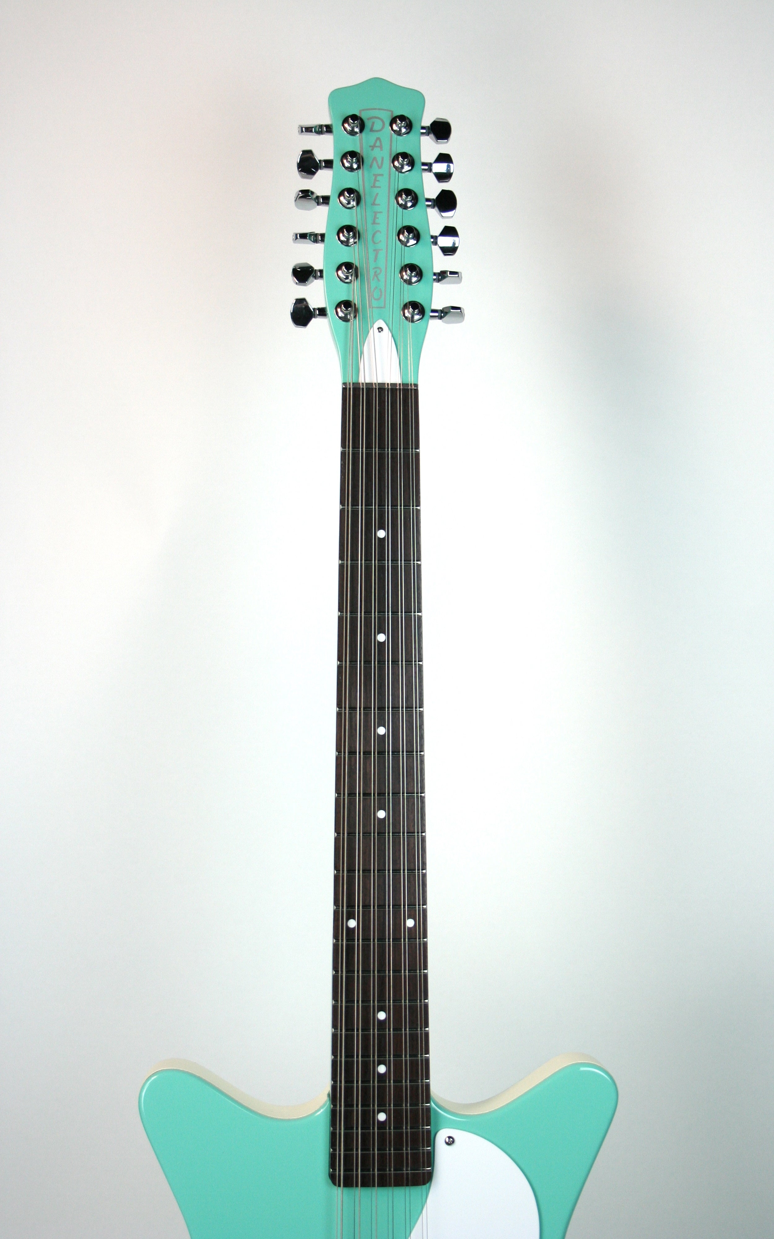Danelectro '59 12-String Electric Guitar in Aqua Blue - Perfect for Rock, Blues & Vintage Music Performances