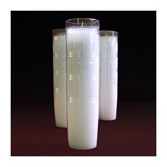 14-Day Sanctuary Candles - Long Burning Religious Church Candles in Plastic Containers for Prayer, Worship & Home Altar Decor