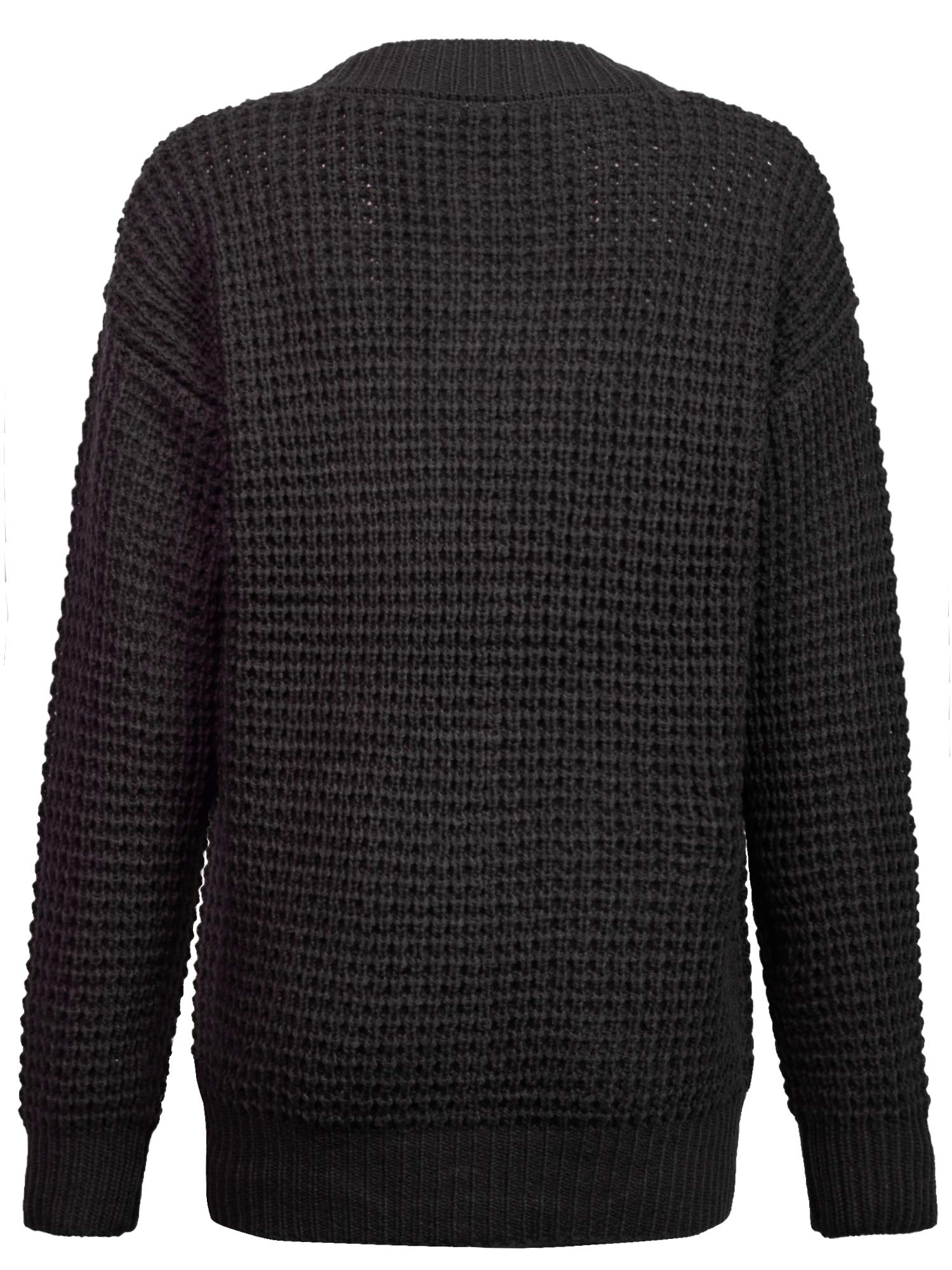 KOGMO Women's Waffle Knit Button Front Cardigan with Pockets | Cozy Long Sleeve Open Front Sweater | Perfect for Fall Winter Outfits, Office Wear & Casual Layering