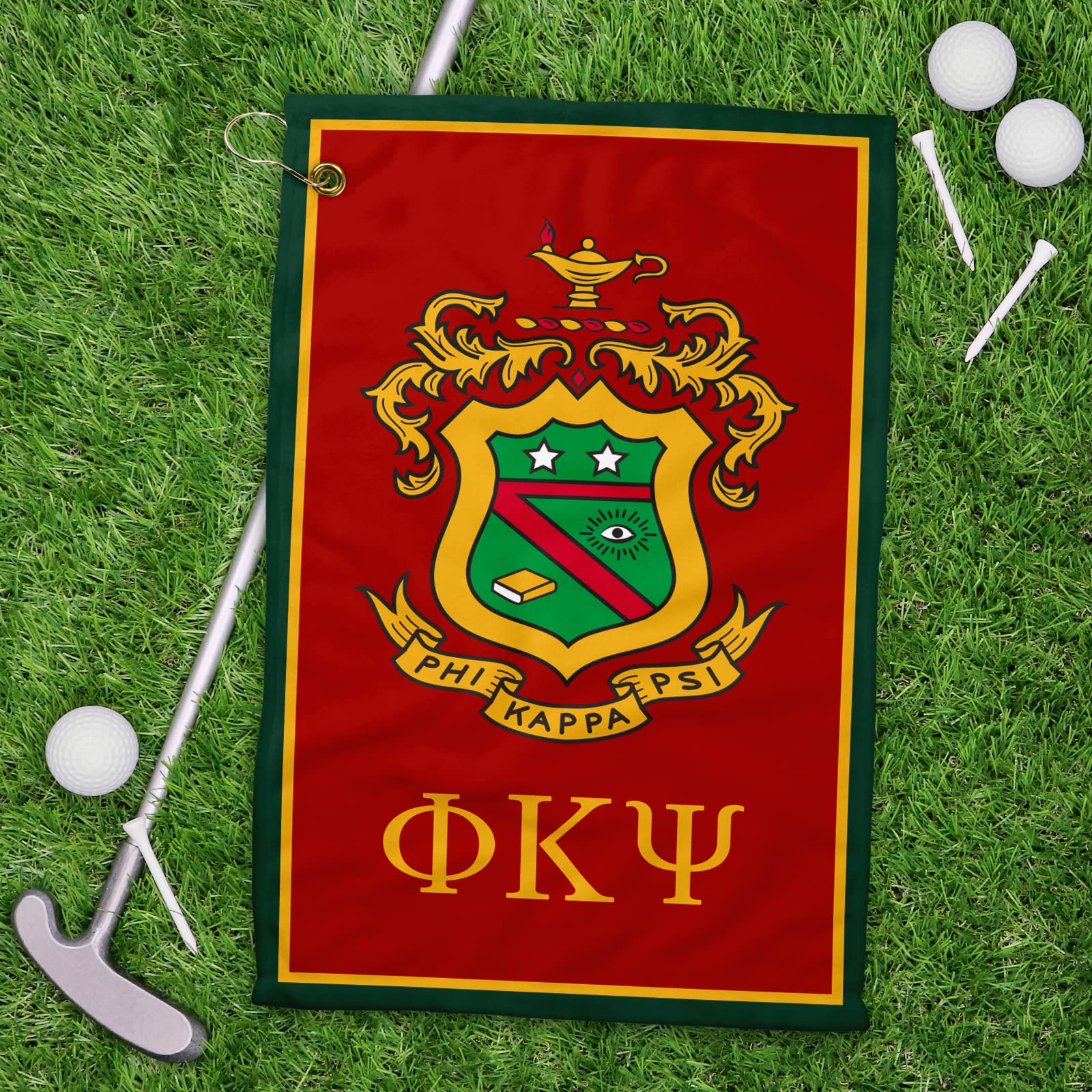 Phi Kappa Psi Microfiber Towel 11x18 Inches - Quick Dry Face & Sports Towel for Gym, Golf, Travel | Fraternity Gift for College Students & Alumni