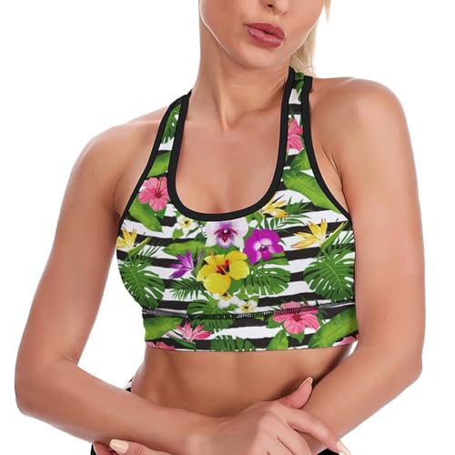 Tropical Flowers Striped