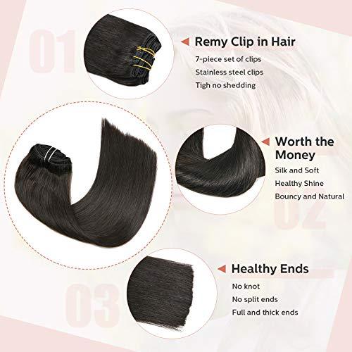 Premium 9A Brazilian Clip-In Human Hair Extensions - 7pcs Double Weft for Instant Volume & Length | Perfect for Weddings, Parties & Everyday Styling
