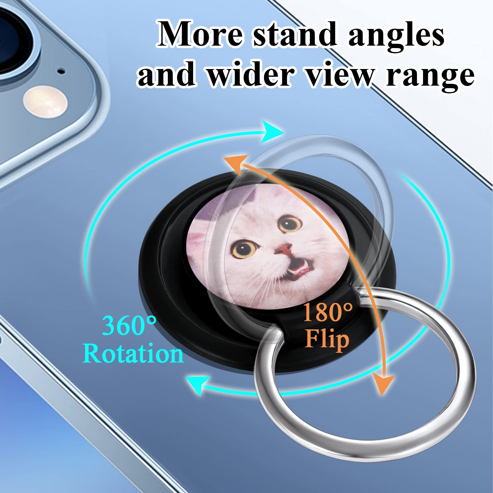 Custom Purple Phone Ring Holder - Portable Finger Grip Stand for All Smartphones | Perfect for Hands-Free Viewing, Gaming & Selfies