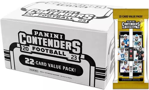 2023 Panini Contenders Football Fat Pack Display Box - 24 Packs of NFL Trading Cards - Collectible Sports Memorabilia for Football Fans and Card Collectors - Perfect for Gifts, Trading, and Displaying Your Favorite Players