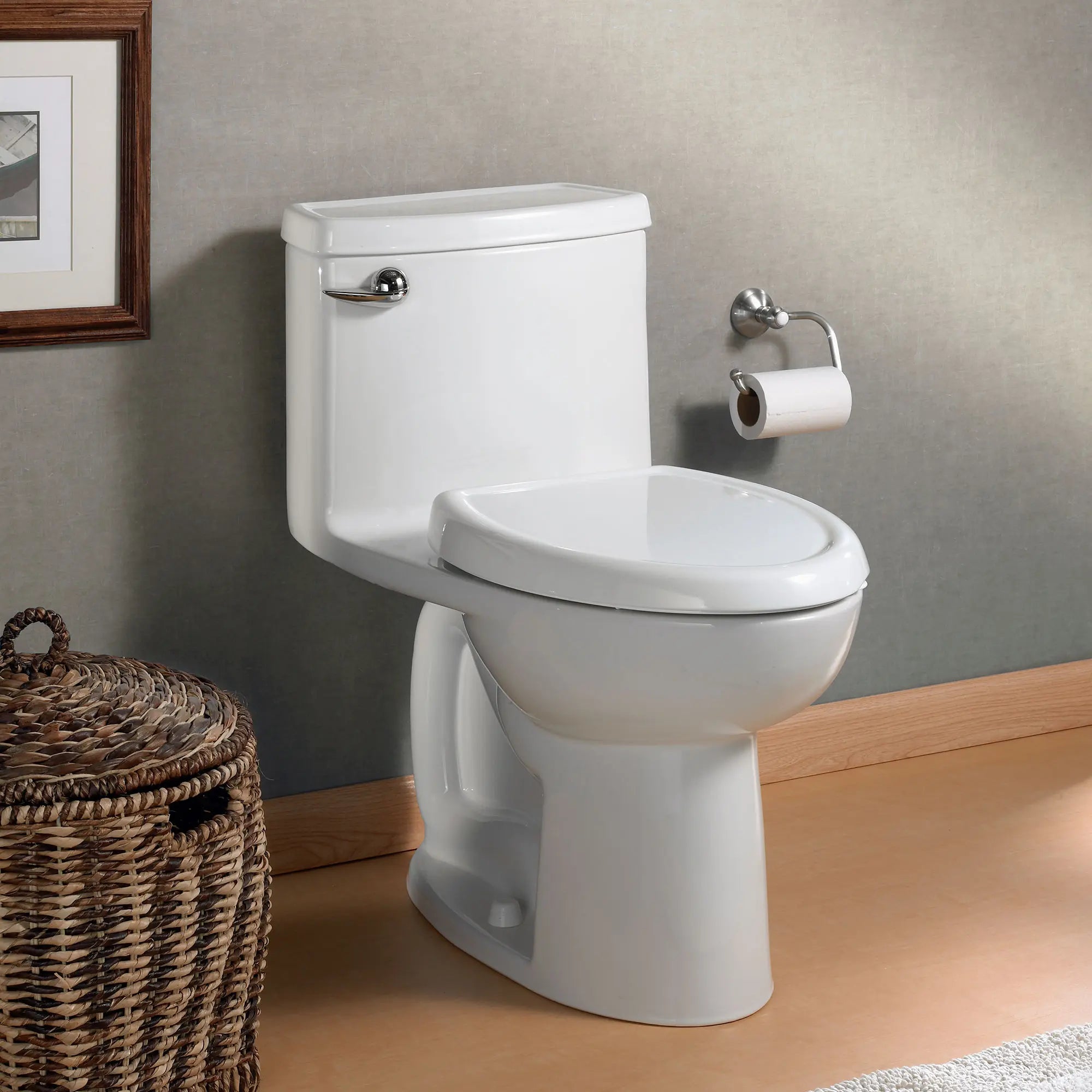 Compact Cadet® 3 One-Piece 1.28 GPF/4.8 LPF Elongated Toilet with Soft-Close Seat - Water-Saving Chair Height Design for Small Bathrooms & Powder Rooms