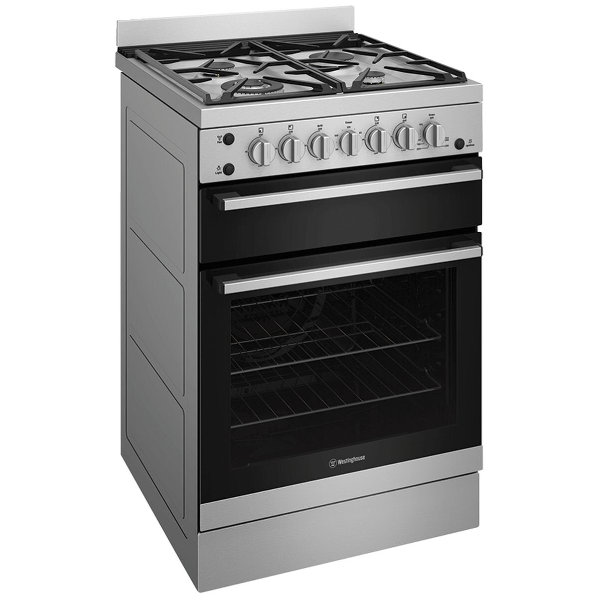 Westinghouse 60cm Freestanding Gas Range with Oven - Stainless Steel WFG612SCH - Perfect for Home Kitchens & Modern Cooking