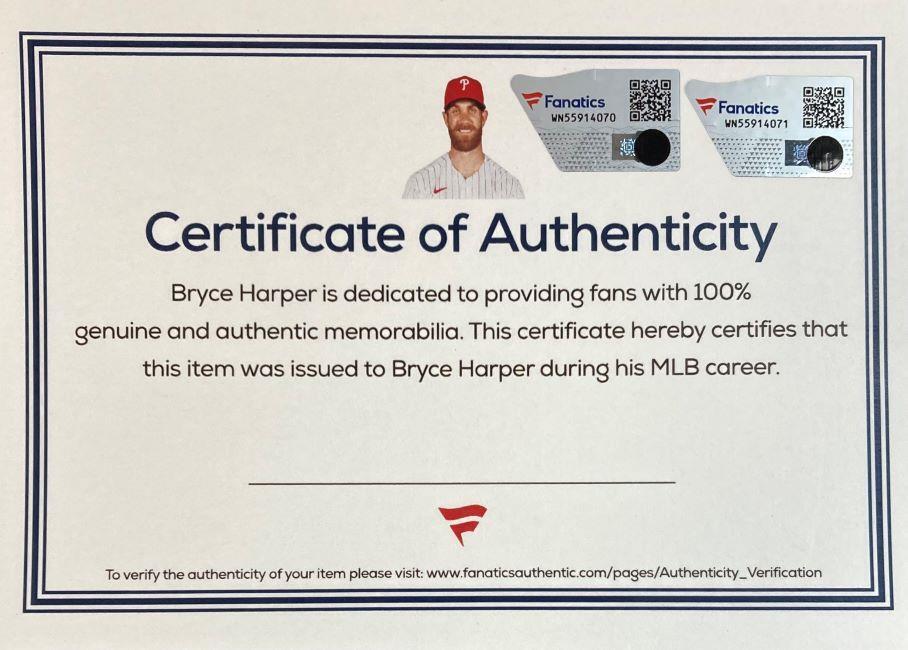 Bryce Harper Autographed Game-Issued Philadelphia Phillies Under Armour Cleats - Size 3 - Official Fanatics Authentic - Perfect for Baseball Memorabilia Collection & Sports Fan Gifts