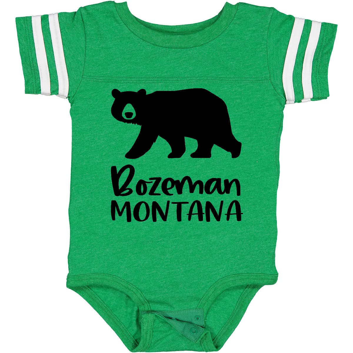 Inktastic Bozeman Montana Black Bear Silhouette Baby Bodysuit - Cute Animal Print Onesie for Newborns & Infants - Perfect for Outdoor Adventures, Family Photos & Everyday Wear