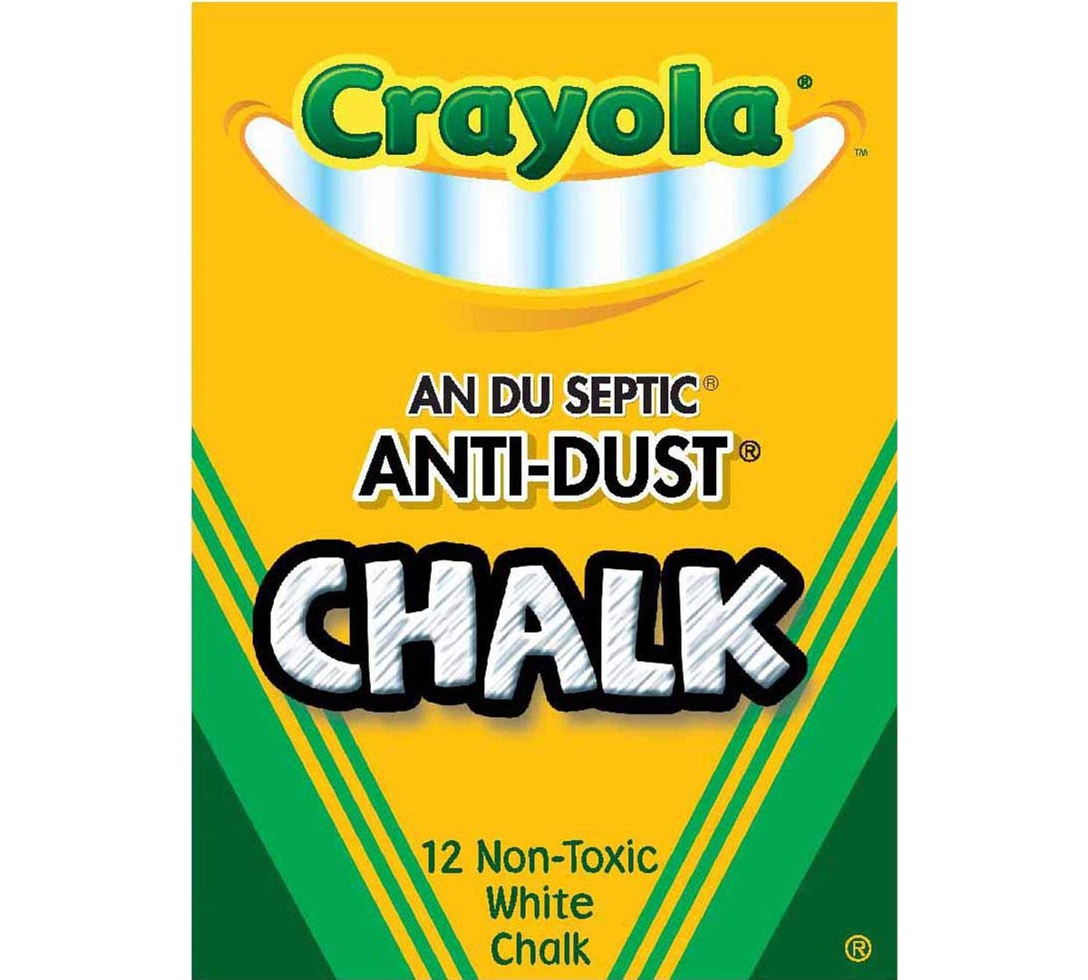 Non-Toxic Anti-Dust Chalk Set - 6 Boxes (12 Sticks Each) - Safe for Kids, Classroom & Home Use - Ideal for Blackboards, Sidewalk Art & Educational Activities