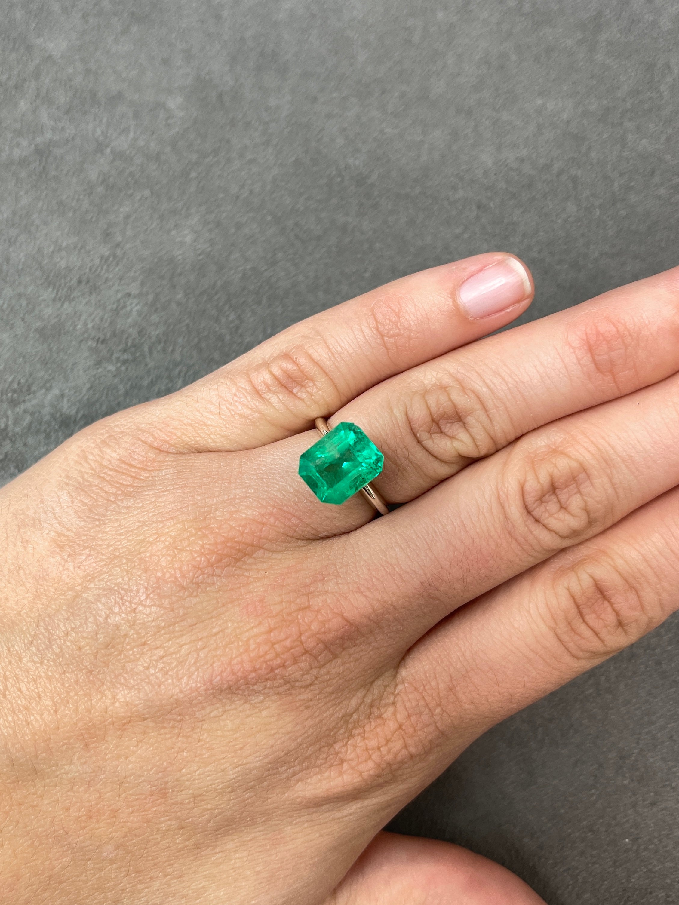 5.35 Carat 12x10mm Natural Colombian Loose Emerald Gemstone - Classic Emerald Cut for Jewelry Making, Engagement Rings & Luxury Gifts