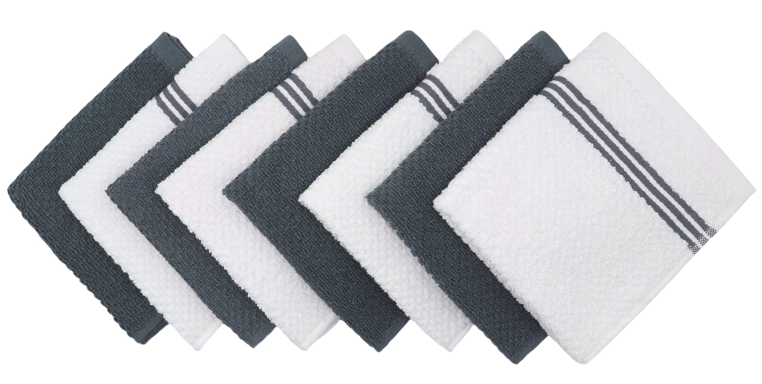 Premium Cotton Dish Cloths Set of 8 - 12