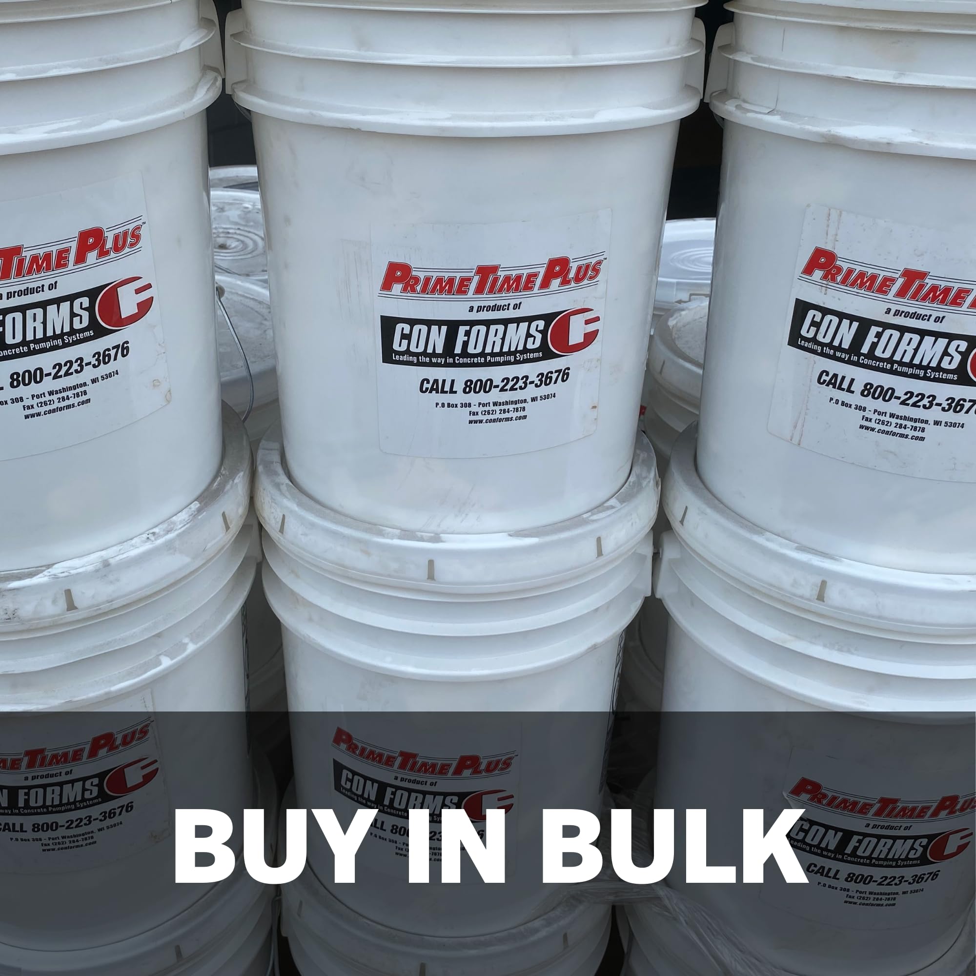 Prime Time Plus Concrete Pump System Primer (60 Bags per Bucket) - Shotcrete Laydown Hose System for Efficient Concrete Placement | Ideal for Construction, Road Repair, and Infrastructure Projects