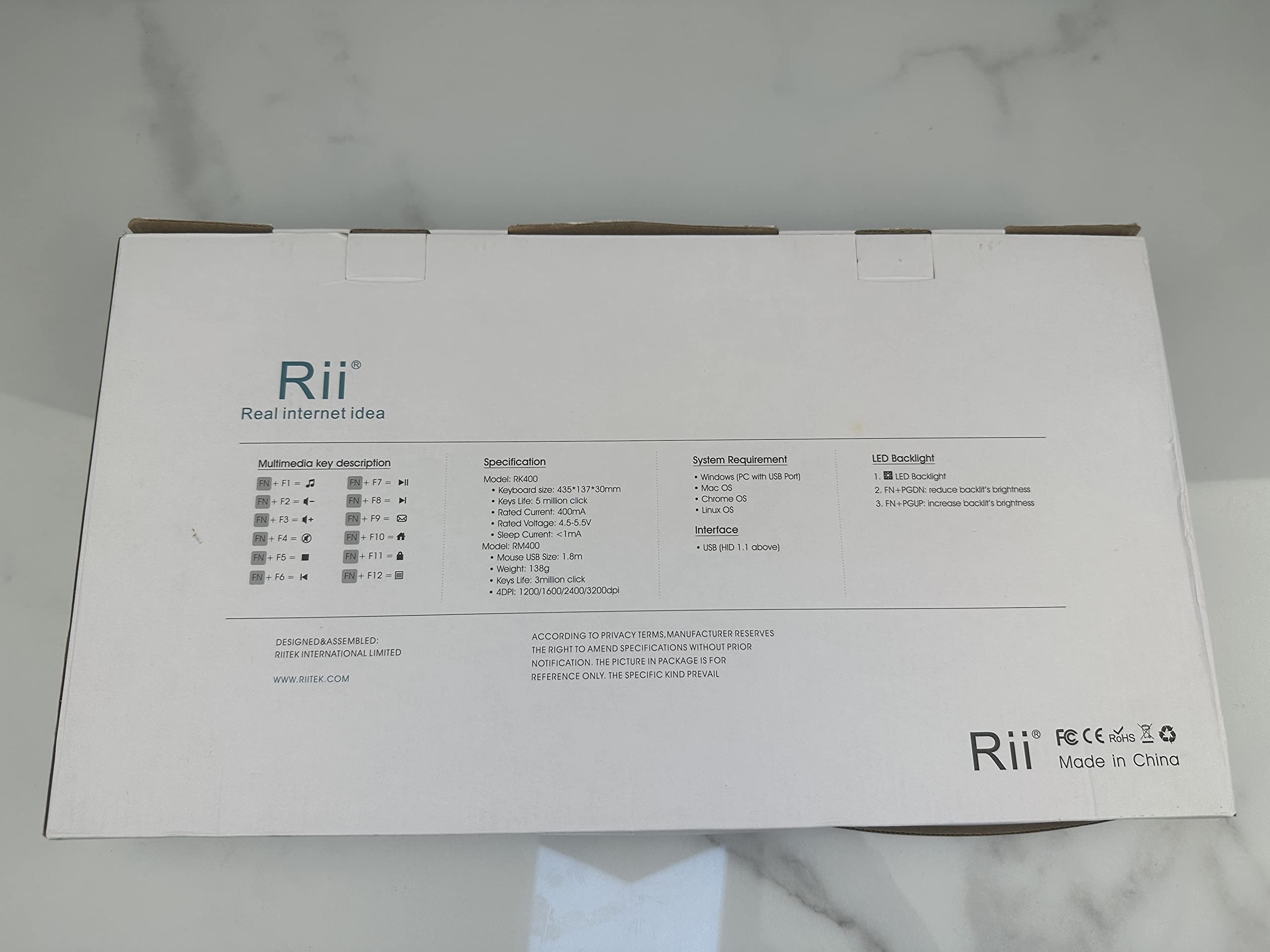 Rii RGB Backlit Gaming Keyboard and Mouse Combo for PC, PS4, Xbox - UK Layout | Perfect for Gaming, Office Work & Home Computer Use