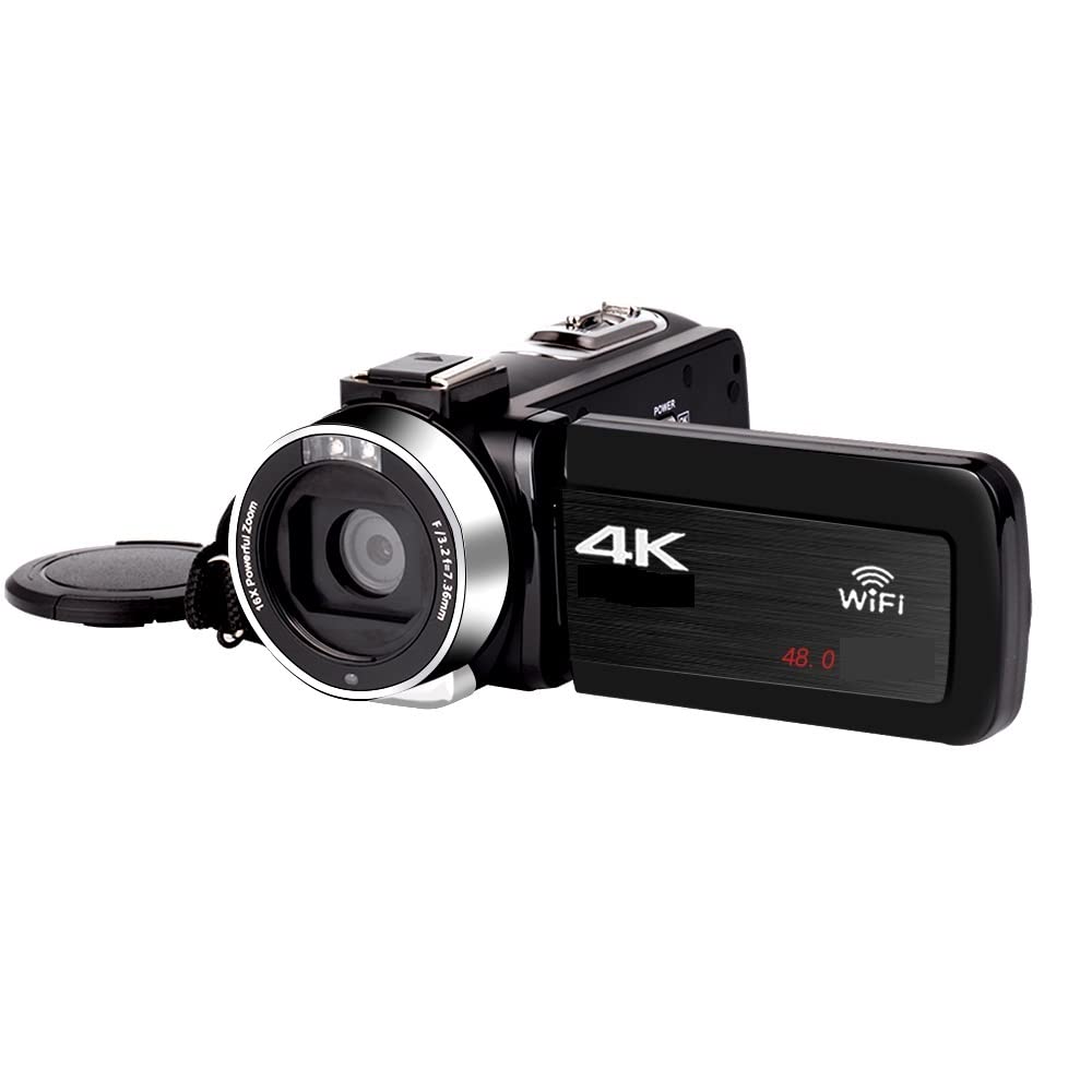 4K 48MP BODORME Digital Camera with Touch Screen & Fill Light for Vlogging (128G SD Card Included) - Perfect for Travel & YouTube Videos