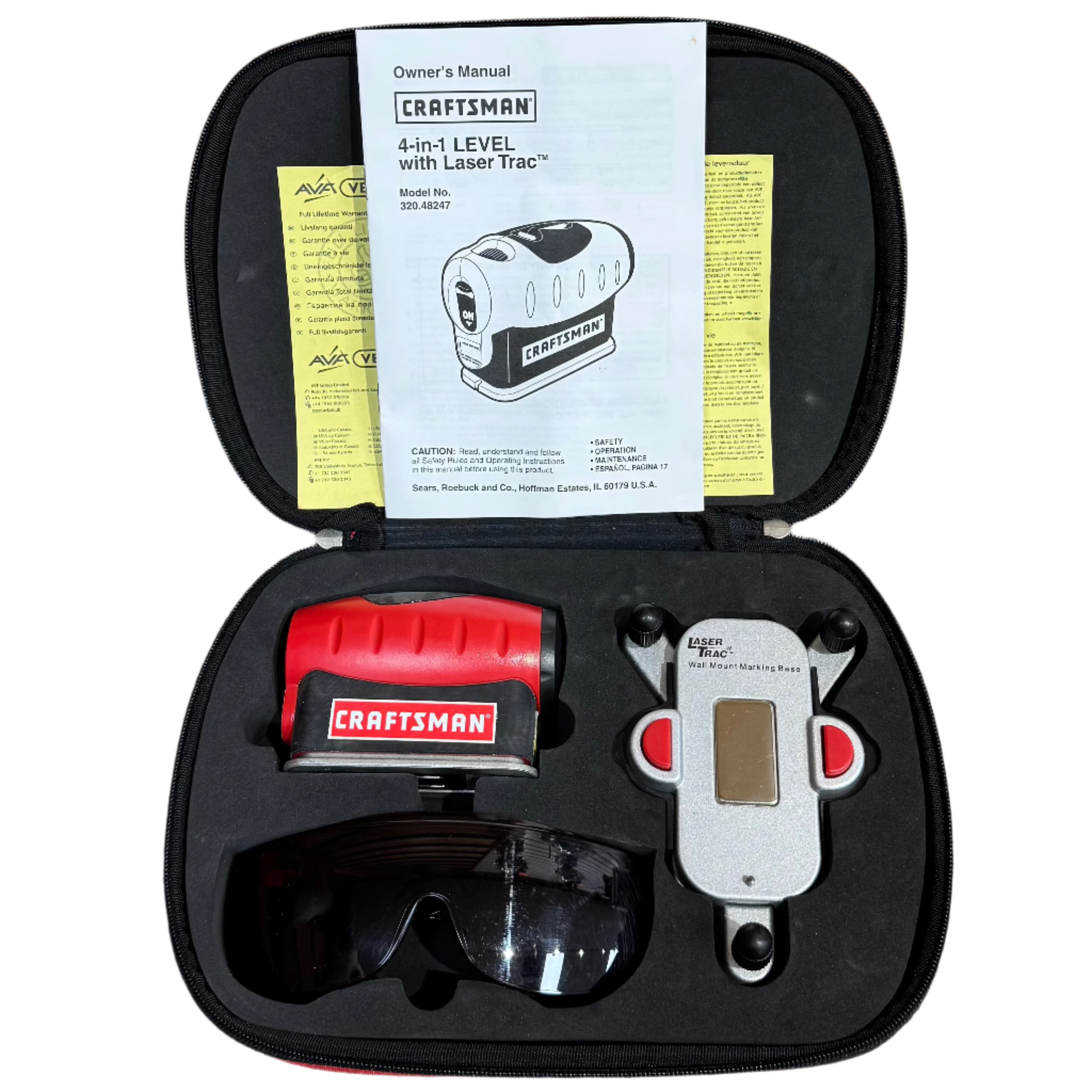 Craftsman 4-in-1 Self-Leveling Laser Level with Laser Trac Kit (48247) - Perfect for Construction, DIY Projects, Home Renovation & Professional Use