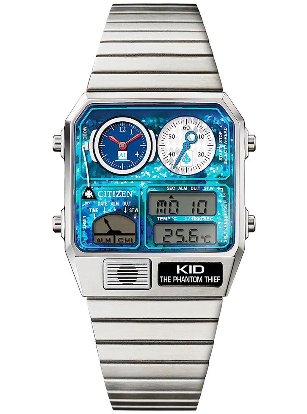 Detective Conan × Citizen Ana-Digi Temp Japan Movement Limited Edition Watch - Stylish Anime Collectible for Fans & Watch Enthusiasts - Perfect for Cosplay, Gifts & Anime Conventions