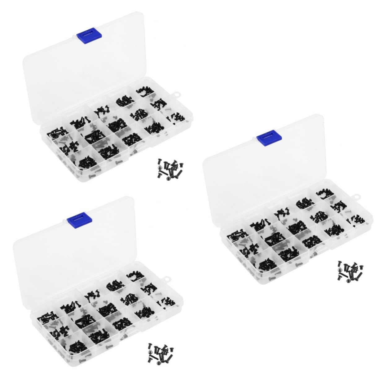 CAXUSD 900 Pcs Screw Assorted Set - 15 Sizes Stainless Steel Screws for Laptop & PC Computer Repair - Universal Hardware Accessories Kit for Electronics Maintenance & DIY Projects