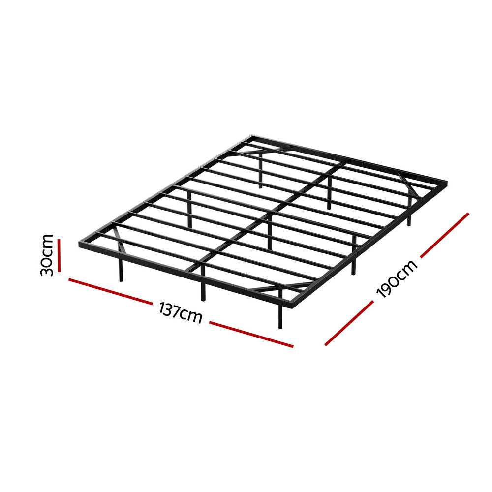Floating Metal Bed Frame with Smart LED Lights - Sturdy Double Platform Bed Base, Silent Design, Tool-Free Assembly, 300KG Capacity - Perfect for Home, Hotel & Master Bedroom | Modern Bedroom Furniture with Ambient Lighting for Relaxation & Sleep