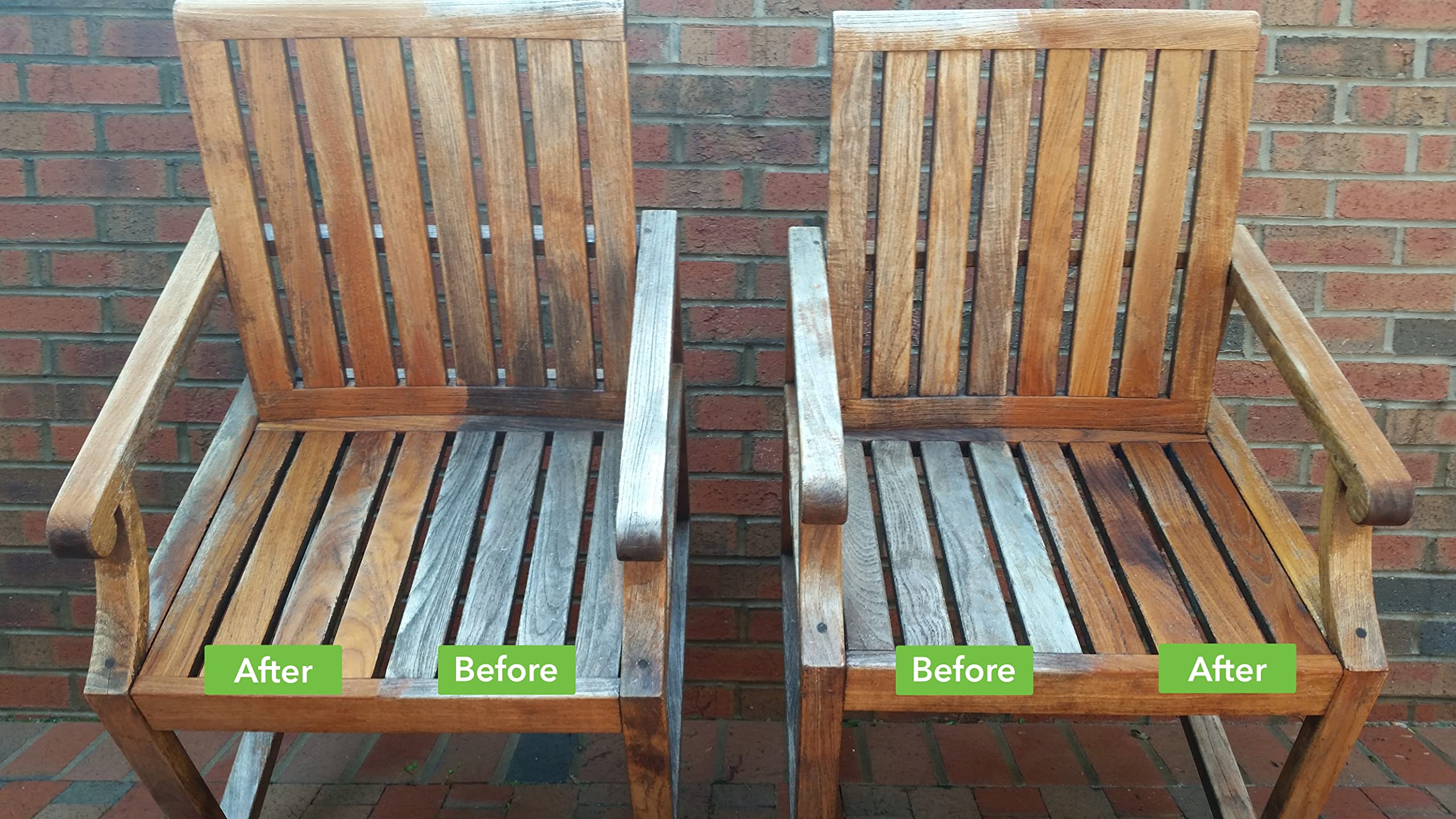 Premium Wood and Teak Cleaner - Restores & Protects Outdoor Furniture, Decks & Boats - All-Natural Formula for Shine & Longevity