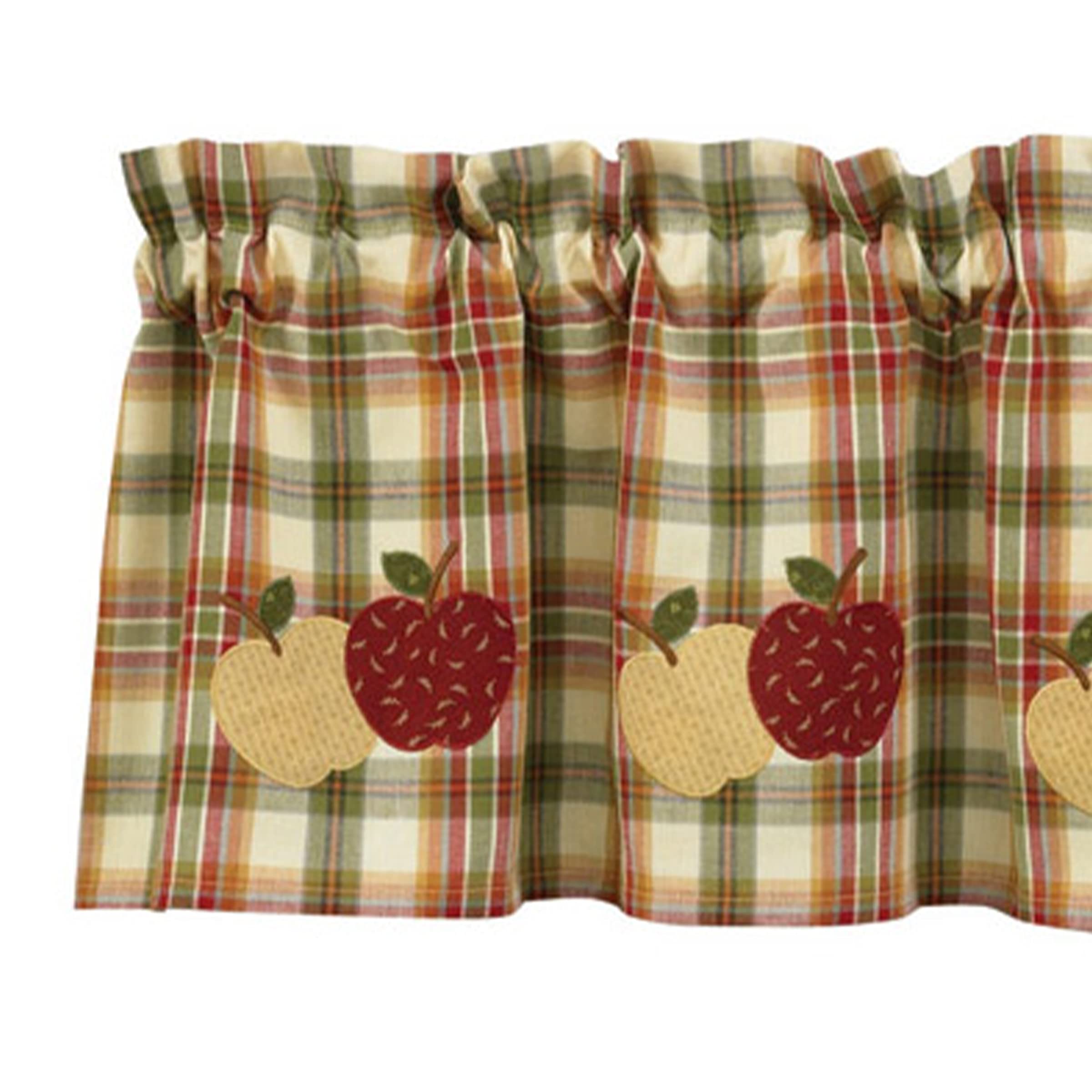 Park Designs Apple Lined Valance - 60 x 14 Inch Window Curtain Valance for Kitchen, Bedroom & Living Room Decor