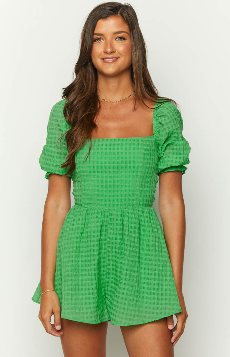 Delilah Green Women's Jumpsuit - Stylish One-Piece Romper for Casual Outings, Summer Wear & Beach Vacations