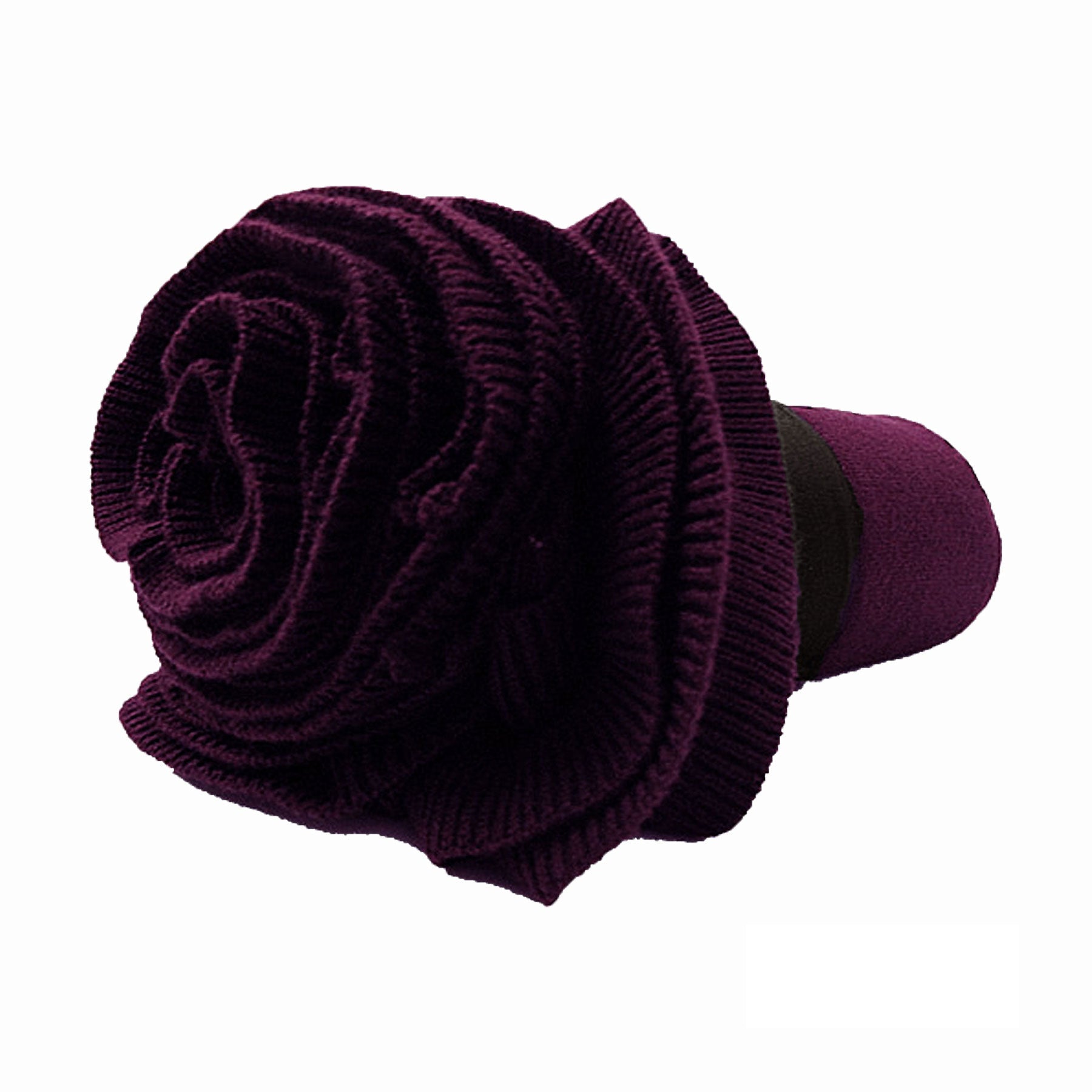 Double Ruffle Throw Pillow Cover - Soft Decorative Pillowcase for Couch, Bed, Sofa - Plum Purple Accent Pillow for Home Decor, Living Room, Bedroom
