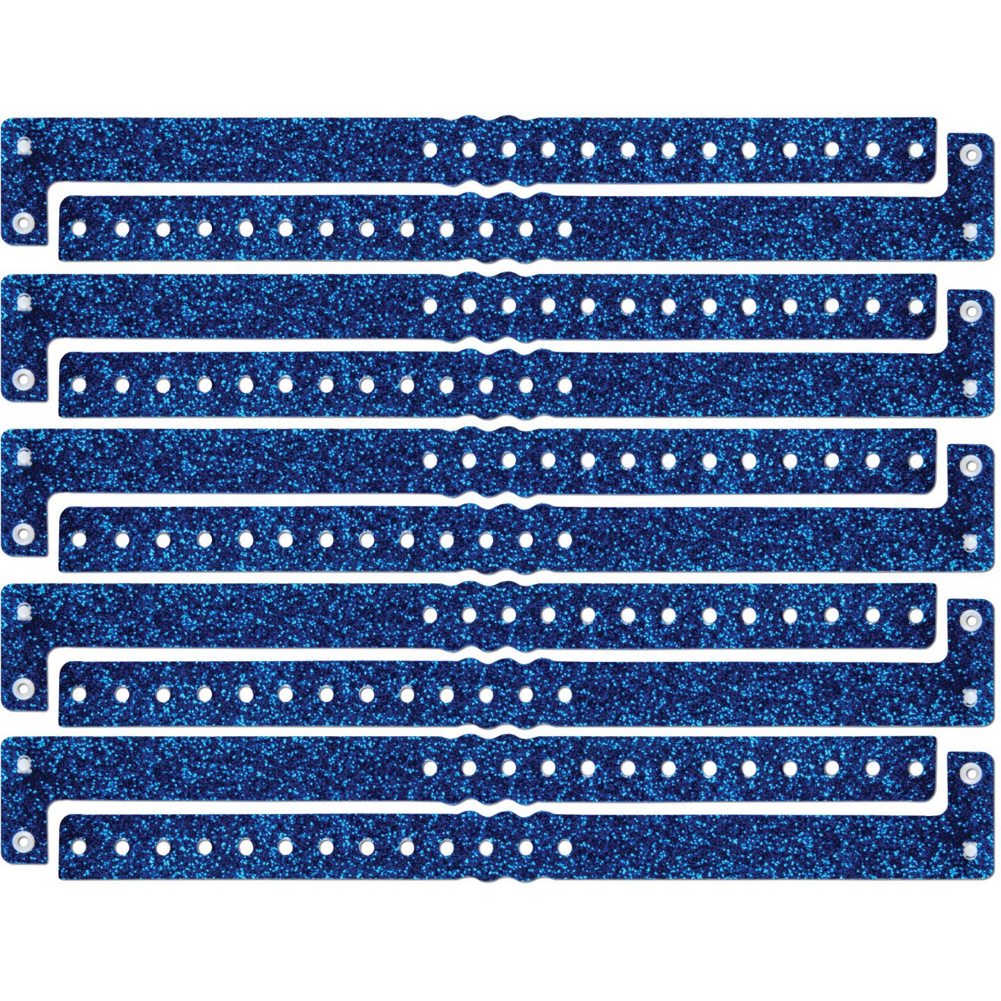 Glow in the Dark Plastic Wristbands - 100 Pack Blue LED Party Bracelets for Concerts, Raves, Night Clubs & Festivals
