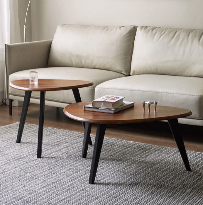 Solid Black Walnut Wood Coffee Table - Handcrafted Modern Living Room Furniture for Home Decor & Entertaining