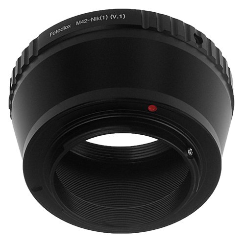 Fotodiox M42 to Nikon 1 Lens Mount Adapter - Compatible with Nikon V1, J1 Mirrorless Cameras & Pentax Takumar/Zeiss Lenses - 42mm Screw Mount for DSLR Photography, Travel & Vlogging