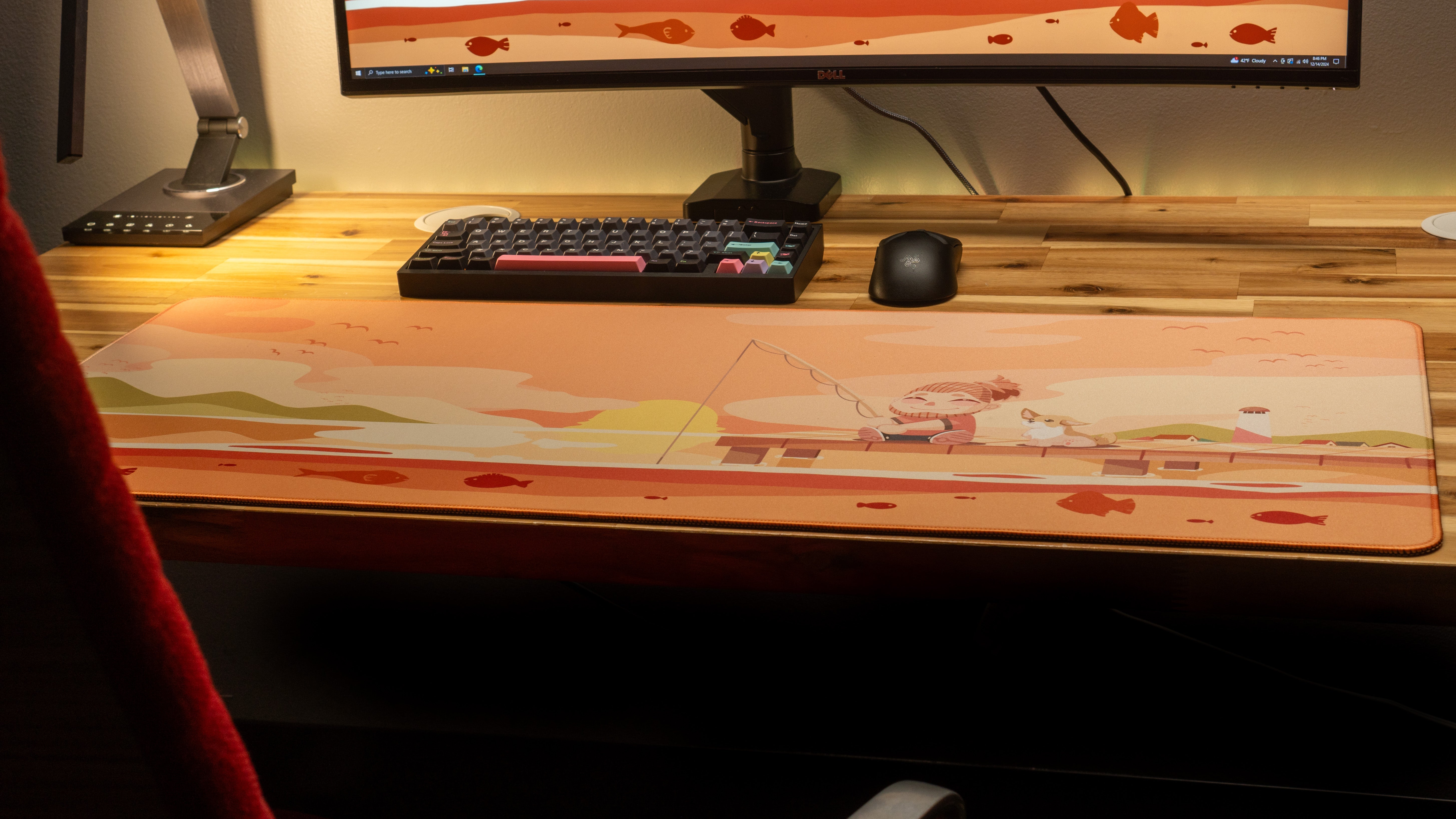 StanleyMOV Sunset Gaming Mouse Pad - Large Desk Mat for Content Creators & Gamers - Non-Slip Rubber Base - Perfect for PC, Laptop & Office Setup