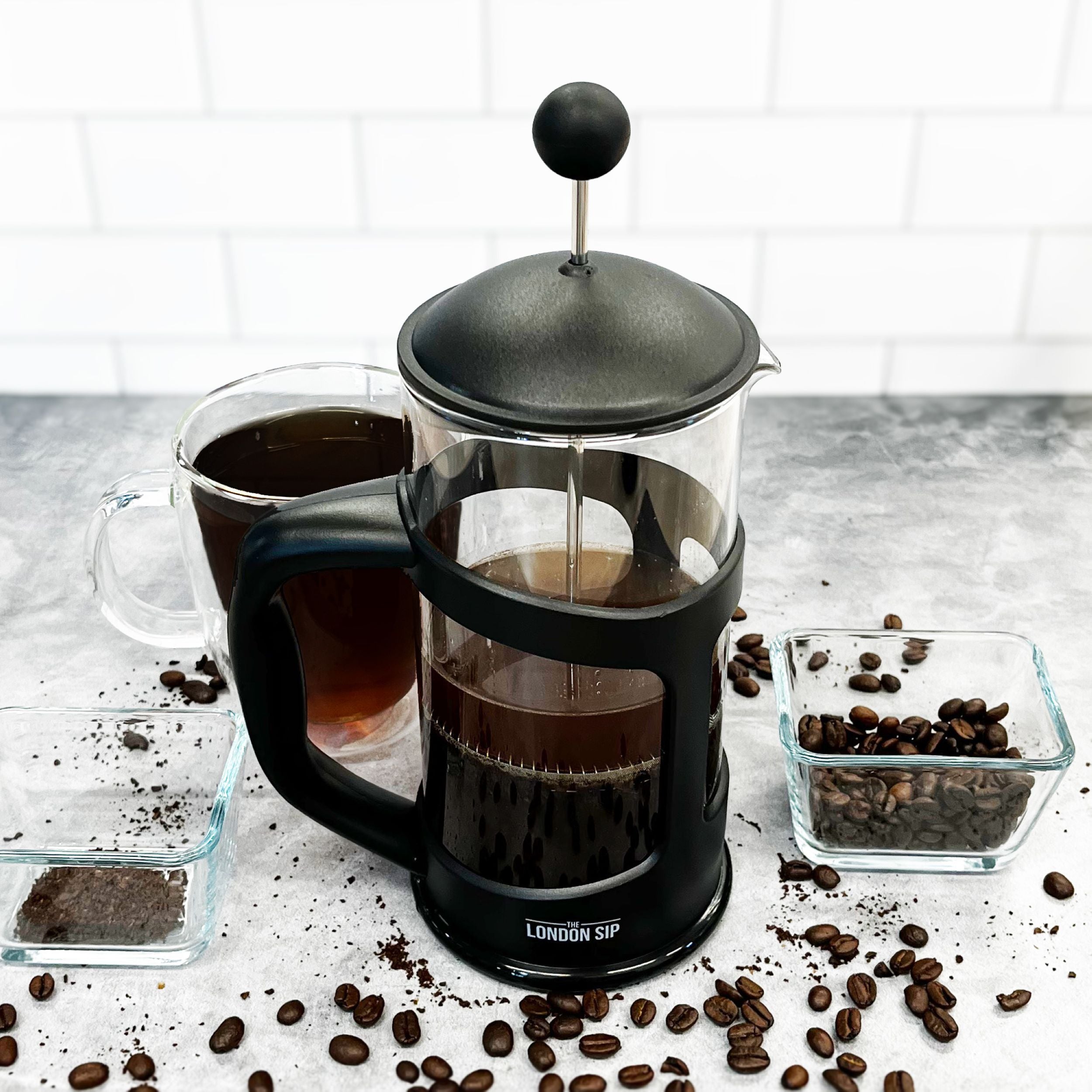 Premium French Press Coffee Maker - 34oz Stainless Steel Immersion Brewer for Rich, Bold Coffee - Perfect for Home, Office & Camping Use